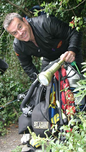 Mark with Pelagian CCR & Greenforce 100watt video light