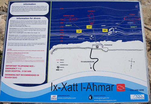 wreck dive info from Gozo