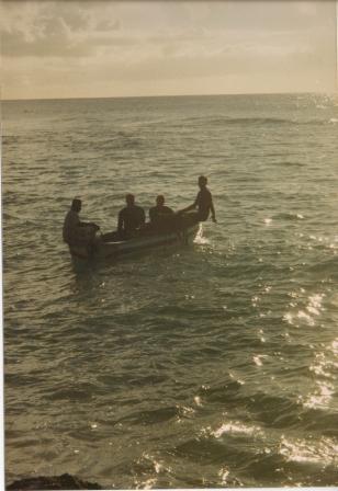 The Bajan live-aboard 'Lil Hero' in action