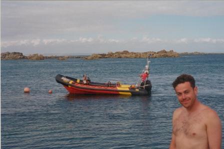 Dive trip and bbq to Les Ecrihoes (1995)